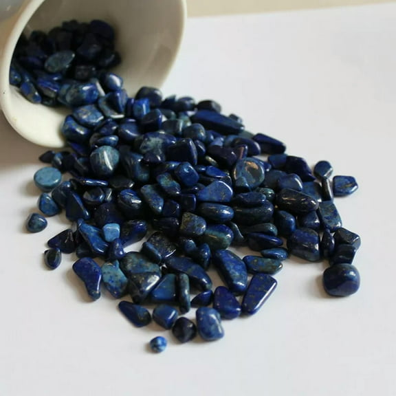 K-KED 100g Natural Lapis Lazuli Quartz Crystal Crushed Chip Stone Specimens Reiki Rock