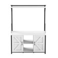 thumbnail image 4 of ModFusion 48" Modern White Farmhouse Aquarium Stand with Storage Cabinet & Power Outlets – Heavy-Duty Fish Tank Stand Fits Up to 120 Gallons, 4 of 10