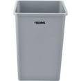 thumbnail image 2 of HOMEZY-US Square Plastic Garbage Can, 35 Gallon Capacity, Indoor/Outdoor Rated, 19-1/2"W x 19-1/2"D x 27-4/5"H, Utility Trash Can, No Lid, Gray, 2 of 10