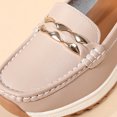 thumbnail image 4 of Mepaouo Women's Slip on Loafers Leather Casual Work Office Dressy Moccasins Ladies Walking Flats Shoes, 4 of 7