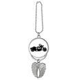 thumbnail image 1 of Motorcycle Mechanical Outline Pattern Silver Wing Car Pendant Decoration, 1 of 4