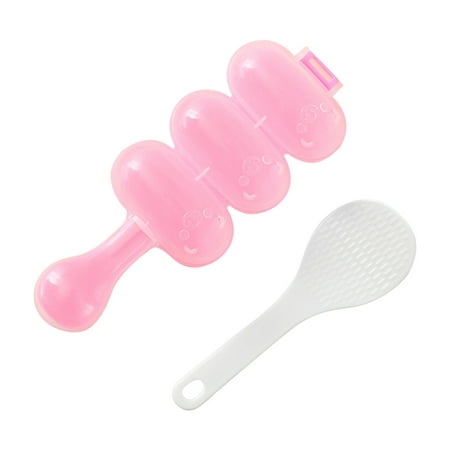 

Molds Small Globule Shape Shake Rice Maker Shaper DIY Mold and Rice Spoon Tool Set for Kitchen (Pink)