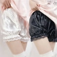 thumbnail image 2 of Women Girls Lolita Bloomers Ruffles Lace Trim Maid Loose Pumpkin Pants Solid Gothic Security Shorts Vintage, 2 of 16