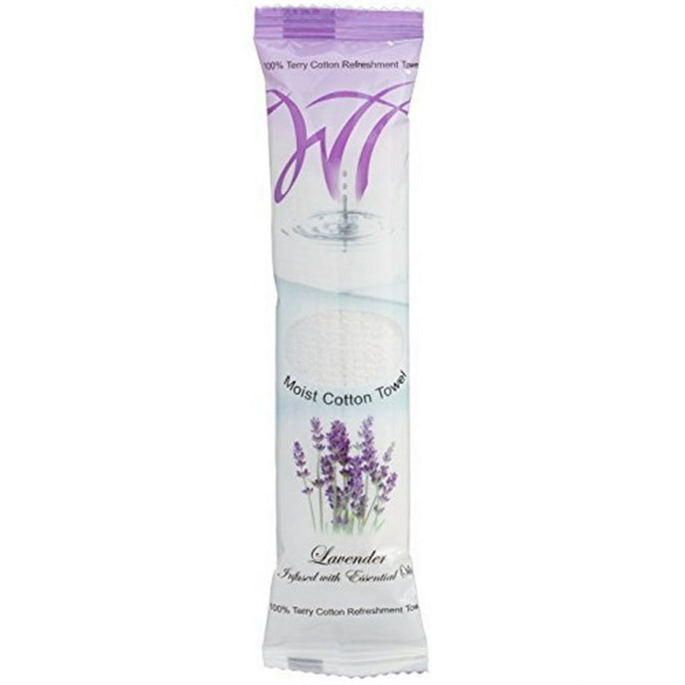 PreMoistened 100 Cotton Refreshment Towel 8 Rolled Lavender 50 ct