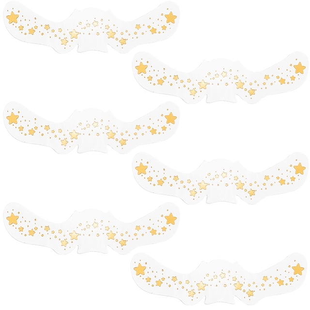 10Pcs Transfer Sticker Proof Removable Temporary Tattoos Stickers Face Art Paper Stickers Star 4.65x15.1x0.03cm