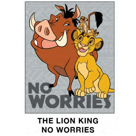 Super Soft Throws - Disney - The Lion King - No Worries 45x60" Blanket