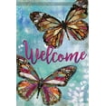thumbnail image 2 of Postale Butterflies Spring Welcome Garden Flag Floral 2 Sided 12.5" x 18", 2 of 2