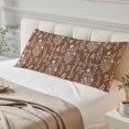 thumbnail image 4 of Brown Botanical Body Pillow Cover 20 x 60 Inch Decorative Pillow Cover Spring Summer Chic Wildflowers Lumbar Pillowcase Seasonal Rectangle Cushion Case for Couch Sofa Bed Living Room, 4 of 9