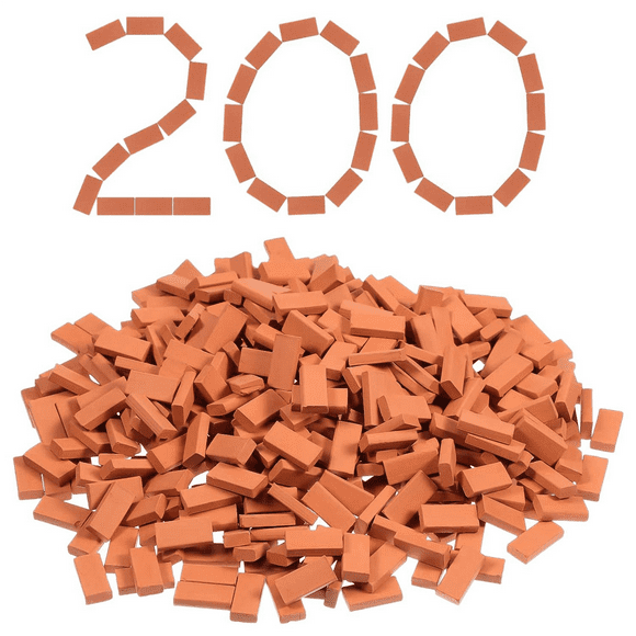 2000 Pieces Mini Bricks for Landscaping Miniature Bricks Brick Wall Small Bricks for Garden Parts,1/35 Scale
