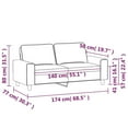 thumbnail image 4 of vidaXL 2-Seater Sofa Black 140 cm Fabric, 4 of 5