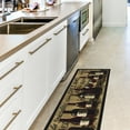 thumbnail image 5 of Ottomanson Machine Washable Non-Slip Rubberback Wine 2x5 Kitchen Runner Rug, 20" x 59", Beige, 5 of 8