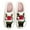 W, variant on Christmas Slippers Adult Size 6 Fuzzy Cute Outdoor Indoor Slippers Xmas Santa Reindeer Letter Print Fashion Winter Shoes (Red & White, Y)