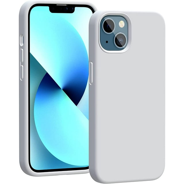 IBAOLEA Compatible avec iPhone 13 Case, Étui de Téléphone en Silicone Liquide Antichoc avec Doublure en Microfibre Douce Anti-Rayures, Protection Robuste pour iPhone 13 6.1 Pouces(2021) (Blanc) Blanc