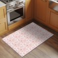 thumbnail image 2 of 2x3 Ft Entryway Area Rug, Pink Botanical Kitchen Rug Runner Washable Floor Mat, Watercolor Rustic Tree Abstract Non Slip Indoor Door Mat Throw Carpet for Bathroom Living Room Bedroom, 2 of 8