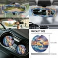thumbnail image 5 of Jeiento Dolphins Car Seat Cover Set with Steering Wheel Cover Seat Belt Strap Cover Garbage Bin Armrest Cover Pad Rearview Mirror Cover Coasters Gear Shift Knob Cover Set Fit SUV Sedans Van Truck, 5 of 7