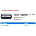 thumbnail image 2 of Air Filter - Compatible with 2015 - 2019 Honda Fit 1.5L 4-Cylinder 2016 2017 2018 2020, 2 of 2