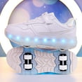 thumbnail image 3 of Roller Shoes with Wheels for Boys Girls Kids Skates Sneakers LED Light Up Rechargeable Sport Sneaker for Boys, 3 of 14