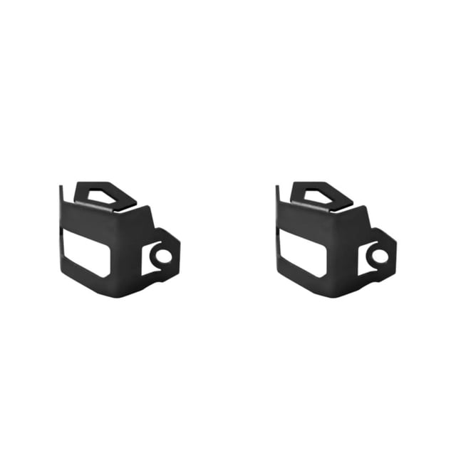 Riwesomey Precio asequible para la cubierta protectora del depósito portátil Líquido de frenos traseros Materiales de grado profesional Ligero negro 2piezas