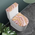 thumbnail image 3 of HELLHERO Adjustable Elastic Edge Toilet Seat Covers, Elastic Fabric, Stretchy Fabric Toilet Dust Cover Set, Universal, Machine Washable, 3 of 5