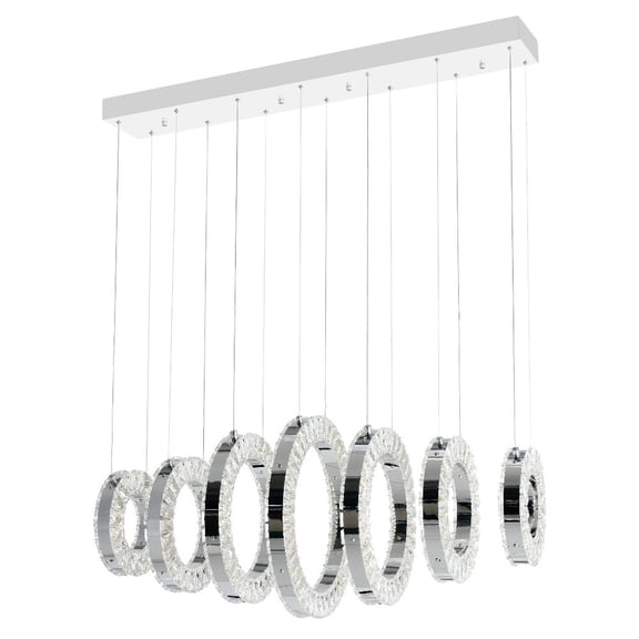LED Chandelier with Chrome Finish