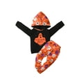 thumbnail image 3 of goowrom Kids Halloween Tracksuit, Ghost Letters Hooded Sweatshirt +Skull Pants, 3 of 9