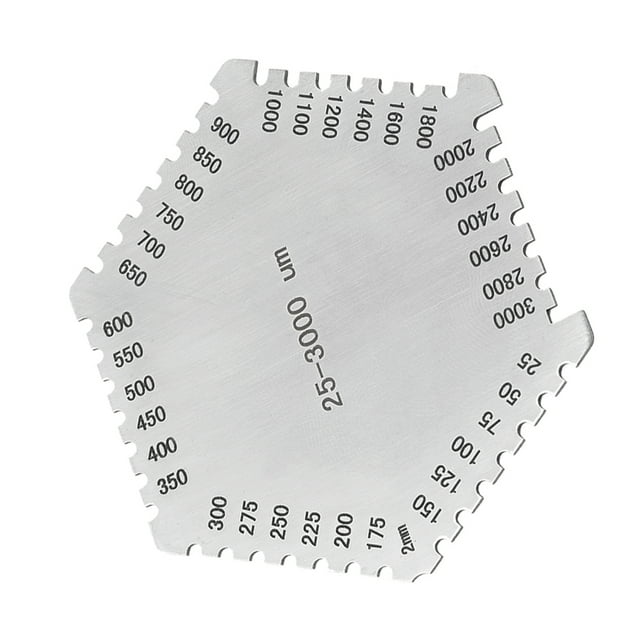 Medidor De Peine De Película Húmeda De Acero Inoxidable De Alta Precisión, Espesor De 25-3000 Um, Resistencia A La Oxidación Reutilizable Con Medición Detallada Para El