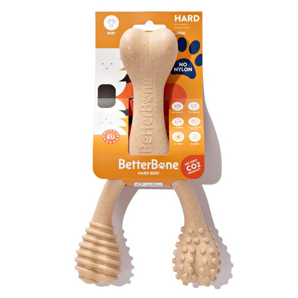 Juguete masticable para perros BetterBone, de densidad dura, totalmente natural, sin nailon