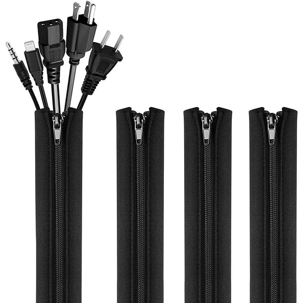 Cable Sleeves,[4 Pack] Flexible Cable Management Sleeves,[Waterproof