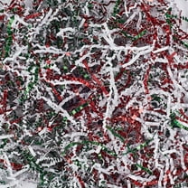 1/2 LB Christmas Crinkle Paper Filler Red Green Paper Shred Filler Bulk Crinkle Cut Shredded Paper Boxes Packaging Fillers Wrapping Packaging Basket Filling Birthday Wedding