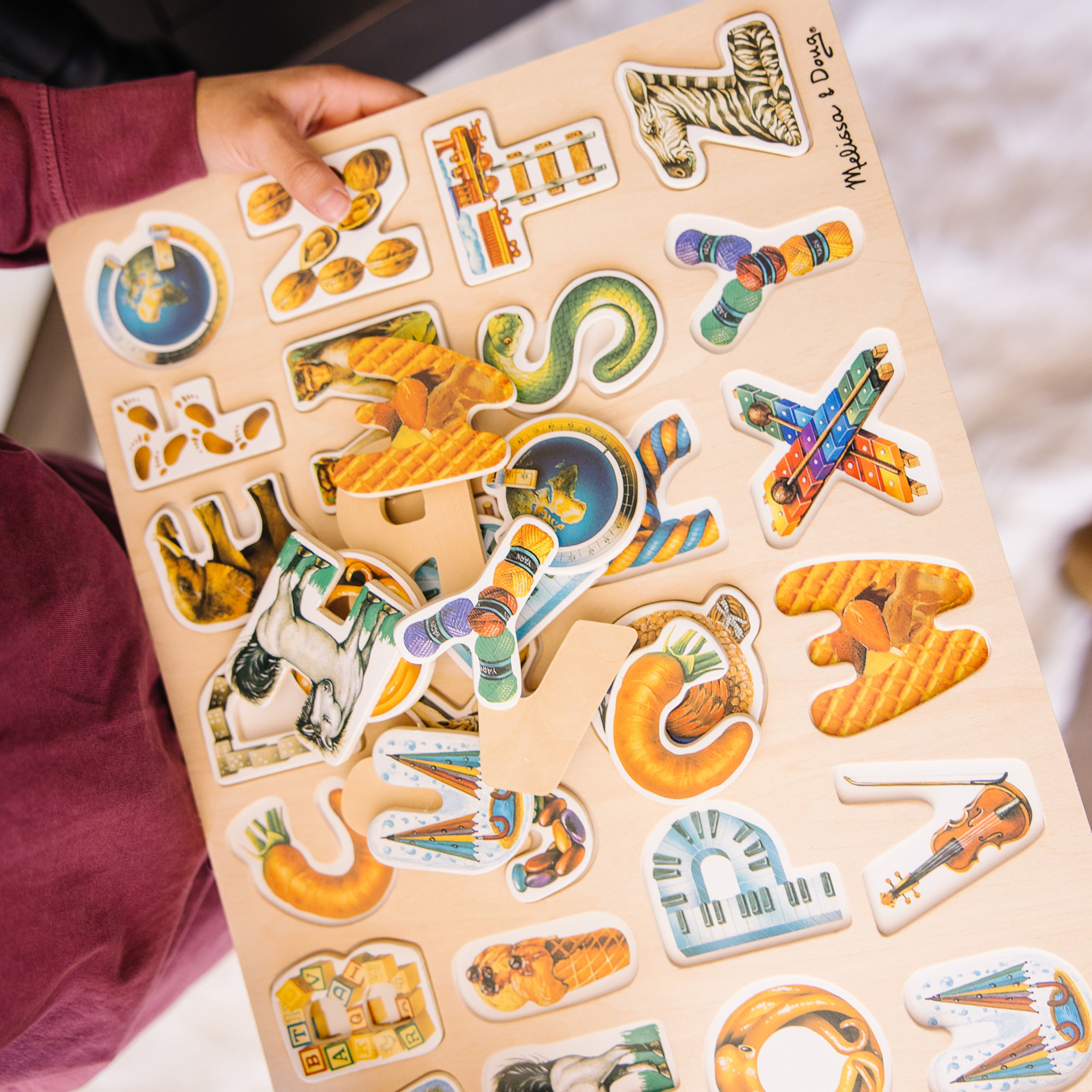 Melissa and doug deals alphabet art puzzle