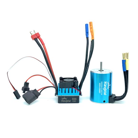 Motor KingVal 3650 4300KV Sensorless Eje 3.175mm ESC 60A