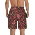 thumbnail image 3 of Naloa Rose Flowers Men's Beach Shorts, Surfing shorts, Swim trunks, Quick Dry Swim Trunks for Surfing Beach Fun - 3X-Large, 3 of 9