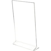 Plymor Clear Acrylic Sign Display / Literature Holder (Side-Load), 8.5" W x 14" H (6 Pack)
