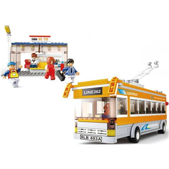 Ensemble de Briques pour la Construction d'Autobus de Chariot (465PCS)