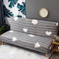 thumbnail image 4 of Funda de sofá sin brazos perfecl spandex Estiramiento Estampado Futon antideslizante 3 plazas, 4 of 7