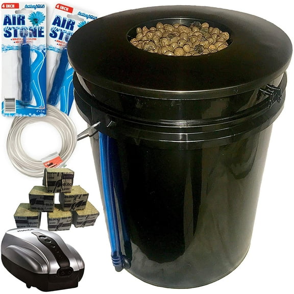 The Atwater HydroPod - A/C Powered DWC Deep Water Culture Hydroponic Garden System Kit - Bubble Bucket - Bubbleponics - Grow Your Own! Start Today! Without Nutrients