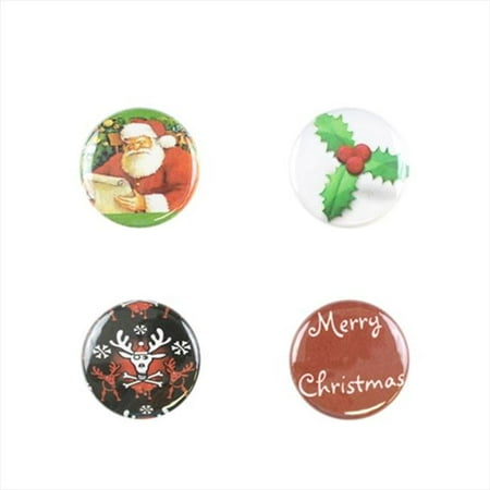 - Il Bere C-HOL-CHR-2 Wine and Drink Charms Holiday Collection - Holly Jolly