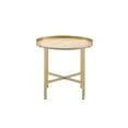 thumbnail image 2 of Miekor Furniture Mithea Oak Table Top & Gold Finish End Table 44032, 2 of 5