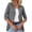 Gray, variant on Knit Sweater Cardigan Ladies Fashion Casual Solid Color Three Quarter Sleeve Sleeve Cardigan Short Small Coat