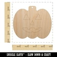 thumbnail image 2 of Pumpkin Halloween Fall Harvest Solid Wood Holiday Christmas Tree Ornament Unfinished DIY Pre-Drilled Craft, 2 of 7