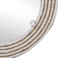 thumbnail image 2 of Hind Handicrafts Round Wrapped Rope Wall Mirror - Maritime Accentuated - Rustic Accent Mirror For Bathroom, Entry, Dining Room, & Living Room (18" x 18", Rope - 2), 2 of 4