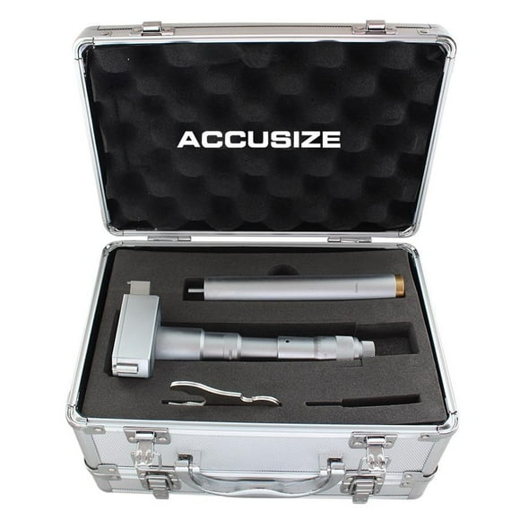 Accusize - 3.5"-4.0" Three-Point Internal Micrometer, Ratchet stop, #3151-3071