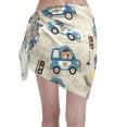 thumbnail image 2 of Bingfone Animals Driving Police Car Women's Sarong Swimsuit Cover Ups Bathing Suit Coverups Chiffon Beach Wrap Skirts, 2 of 7