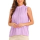 thumbnail image 1 of Top sin mangas de gasa para mujer, blusa de trabajo casual de negocios, color púrpura, talla L, 1 of 1