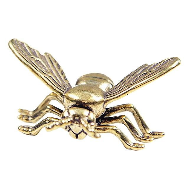 segolike Bee Figurine Craft Sculpture Brass Bee Statue for Rustic Tabletop Home Decor
