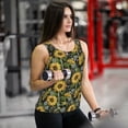 thumbnail image 6 of KLL Sunflowers Print Womens Tank Top Sleeveless Workout Tops Athletic Running Shirts Yoga Gym Clothes-Small, 6 of 7