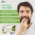Sugar All Natural Gum, Siberian Larch Tree Resin and Beeswax Chewing Gum for Breath, Vegetarian