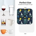 thumbnail image 6 of Pofeuu Space and Animals Print Coasters for Drinks, 4Pack PU Leather Coasters, Bar Drink Coasters for Tabletop Protection, Furniture from Damage-Square, 6 of 6