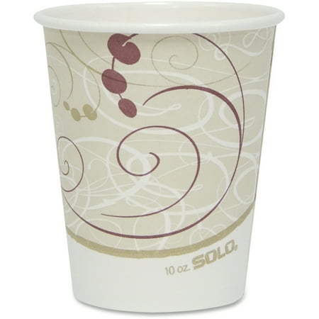 Paper Cup Cups - Solo, SCC370SMJ8000, Cup Poly Lined Hot Paper Cups, 50 / Pack, Beige, 10 fl oz