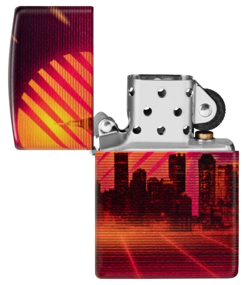 Zippo Cyber City Design 540 Color Matte Pocket Lighter